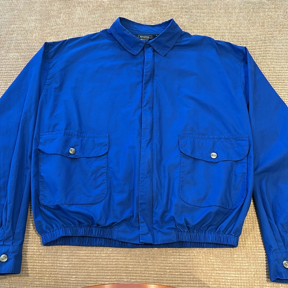 Silver Fern Lightweight 100% Cotton Royal Blue Men’s Jacket - Picture 6 of 7